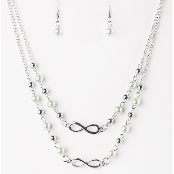 "Chance Of A Lifetime" - Double Layer Necklace Set - Picture 2 of 3